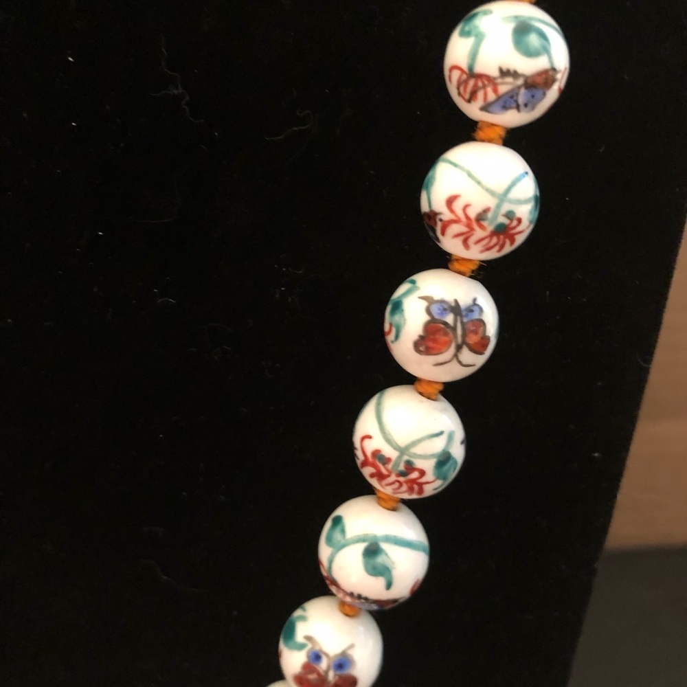 Hand Painted Statement Necklace - image 2